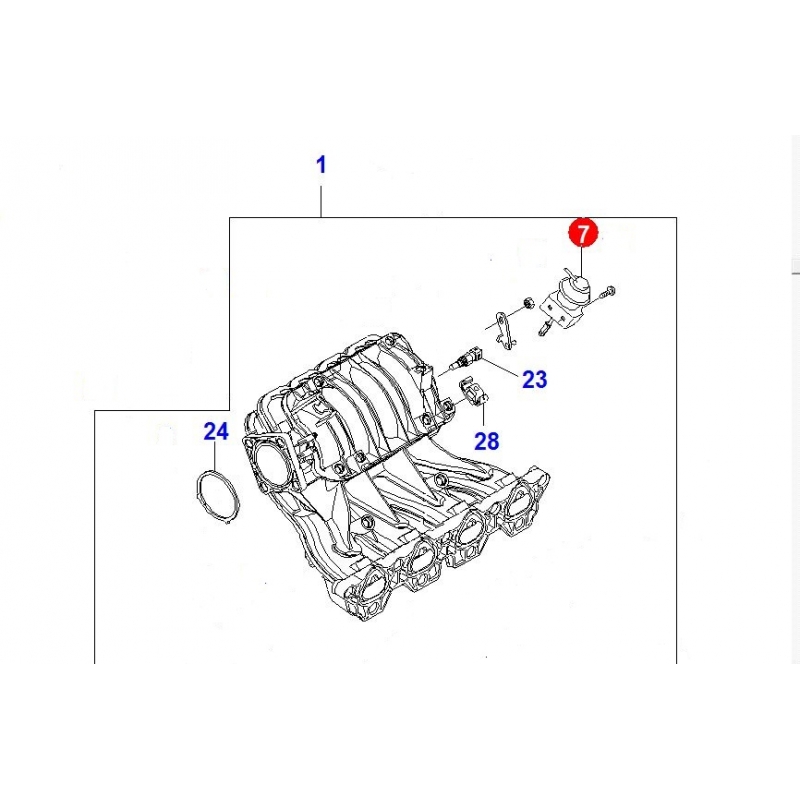 Клапан вакуумный впускного коллектора Авео, Лачетти GM. 96859269 GM