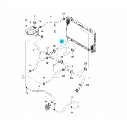 Шланг радіатора нижній Лачетті 1.6 АКПП GM