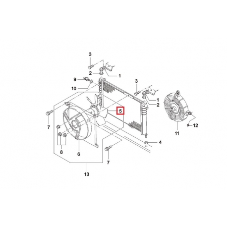 Вентилятор радиатора охлаждения основной Нексия GM 96144976