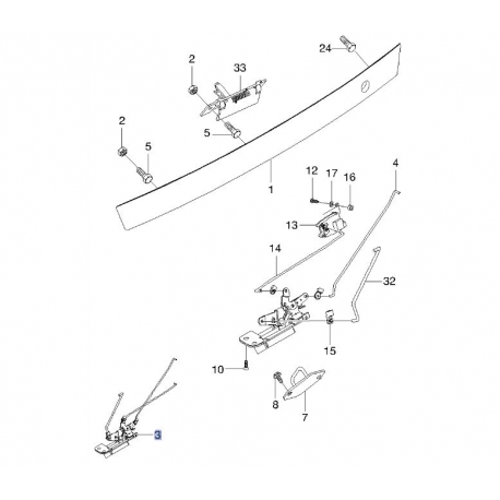 Замок крышки багажника Лачетти хэтчбек GM 96425932