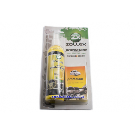 Полироль для пластика с губкой Zollex 0.24л аромат лимона MLLE25