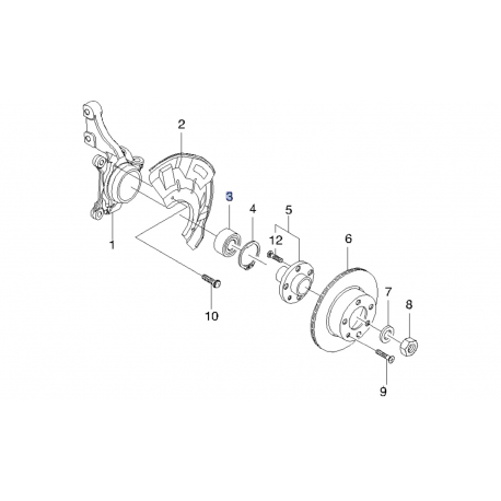 Подшипник передней ступицы Леганза GM 94535253