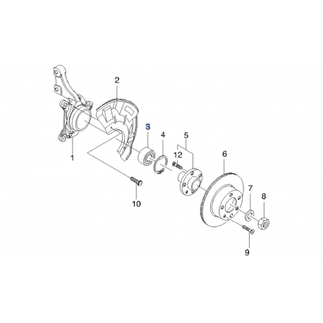 Подшипник передней ступицы Леганза GM 94535253