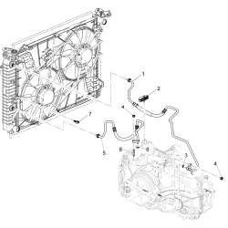 Трубка охлаждения АКПП левая (короткая) Каптива GM