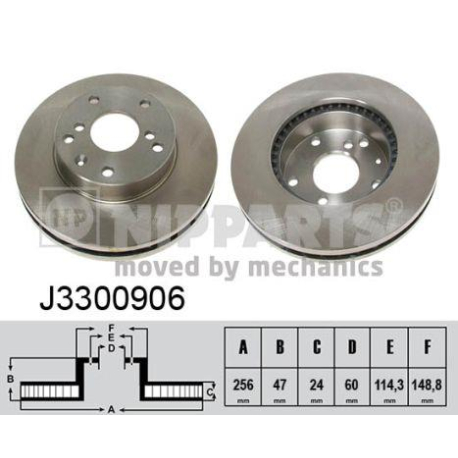 Диск тормозной передний Леганза NIPPARTS J3300906
