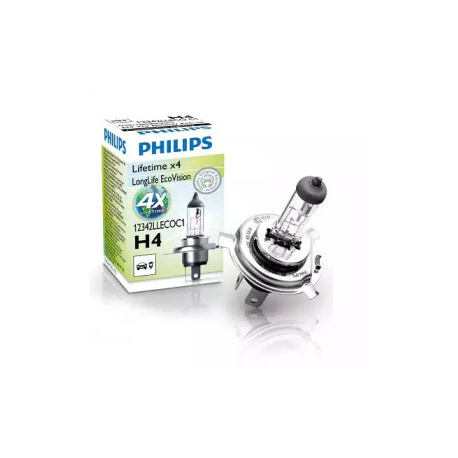 Лампочка H4 (P43t-38, 60/55 Вт, 12 V) PHILIPS PH 12342LLECOC1. Фото 1 PH 12342LLECOC1