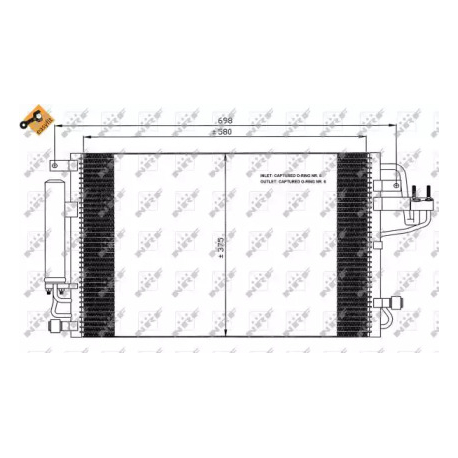 Радиатор кондиционера NRF NF 35600. Фото 1 NF 35600