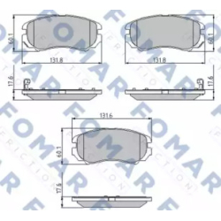 Колодки гальмівні дискові комплект FOMAR Friction