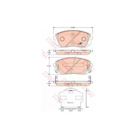 Колодки тормозные дисковые комплект TRW GDB3461. Фото 1 GDB3461