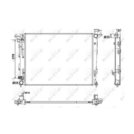 Радіатор охолодження двигуна NRF NF 53051. Фото 1 NF 53051