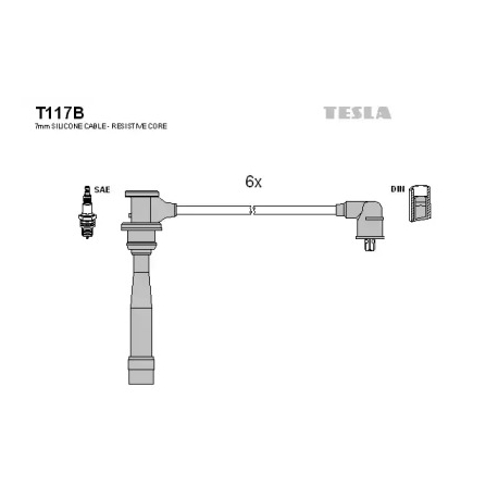 Провода высоковольтные TESLA T117B. Фото 1 T117B