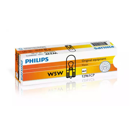 Лампочка W5W (W2.1x9.5d, 5 Вт, 12 V) PHILIPS PH 12961CP. Фото 1 PH 12961CP