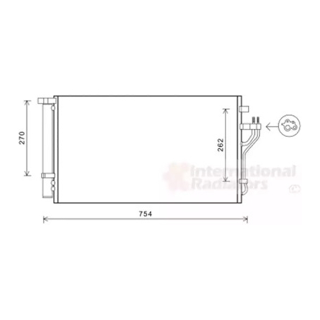 Радіатор кондиціонера Van Wezel VZ 82005279. Фото 1 VZ 82005279