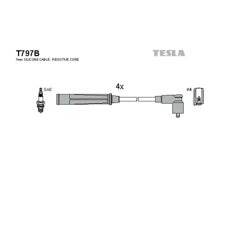 Провода высоковольтные TESLA T797B. Фото 1 T797B
