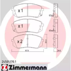 Колодки гальмівні дискові комплект Zimmermann