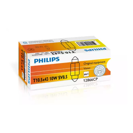 Лампочка C10W (SV8,5, 10 Вт, 12 V) PHILIPS PH 12866CP. Фото 1 PH 12866CP