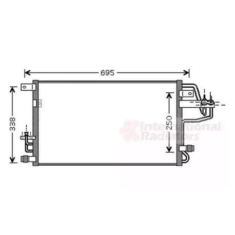 Радиатор кондиционера Van Wezel VZ 82005156. Фото 1 VZ 82005156
