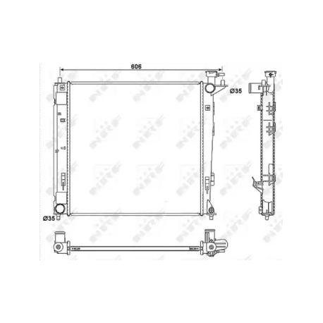 Радіатор охолодження двигуна NRF NF 53054. Фото 1 NF 53054