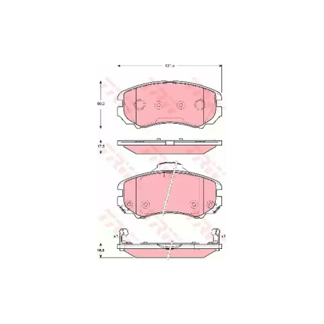 Колодки тормозные дисковые комплект TRW GDB3386. Фото 1 GDB3386