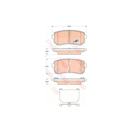 Колодки тормозные дисковые комплект TRW GDB3474. Фото 1 GDB3474