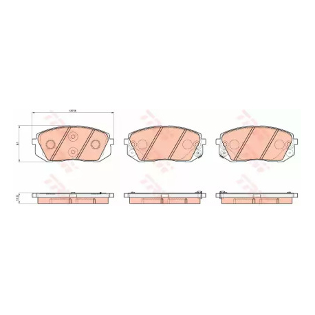 Колодки тормозные дисковые комплект TRW GDB3530. Фото 1 GDB3530