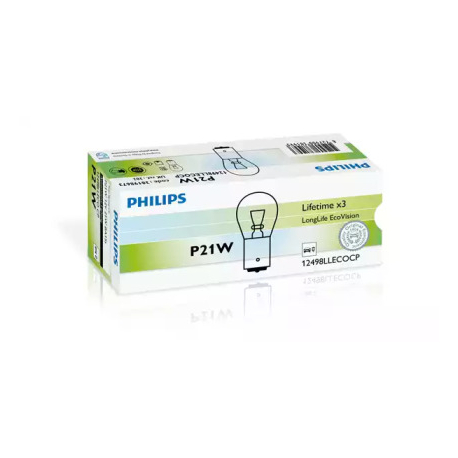 Лампочка P21W (BA15s, 21 Вт, 12 V) PHILIPS PH 12498LLECOCP. Фото 1 PH 12498LLECOCP