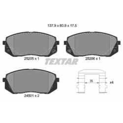 Колодки тормозные дисковые комплект Textar