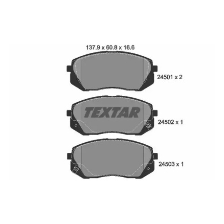 Колодки тормозные дисковые комплект Textar TX 2450101. Фото 1 TX 2450101