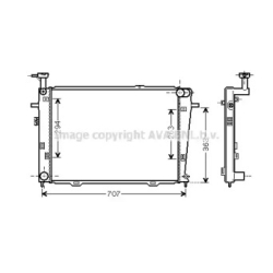 Радіатор охолодження двигуна AVA QUALITY COOLING