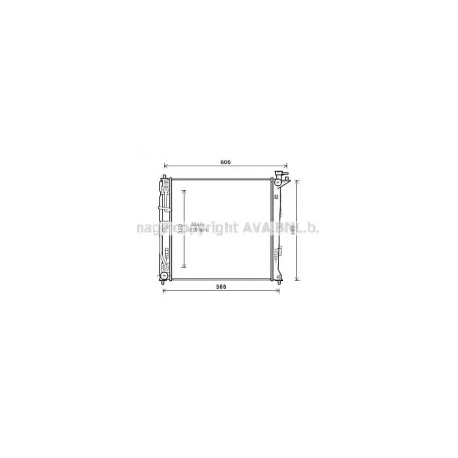 Радиатор охлаждения двигателя AVA QUALITY COOLING HY2282. Фото 1 HY2282