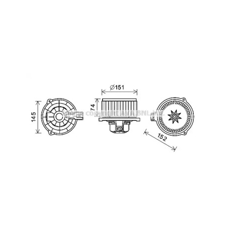 Електродвигун, вентиляція салону AVA QUALITY COOLING KA8258. Фото 1 KA8258