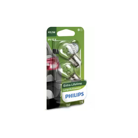 Лампочка P21/5W (BAY15d, 21/5 Вт, 12 V) PHILIPS PH 12499LLECOB2. Фото 1 PH 12499LLECOB2