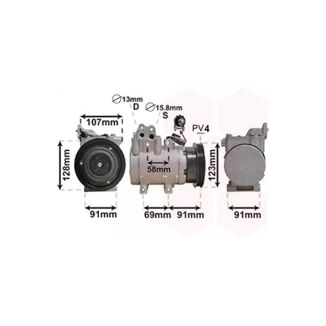 Компресор кондиціонера Van Wezel VZ 8200K161. Фото 1 VZ 8200K161