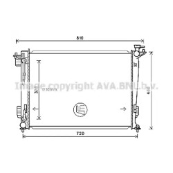 Радиатор охлаждения двигателя AVA QUALITY COOLING
