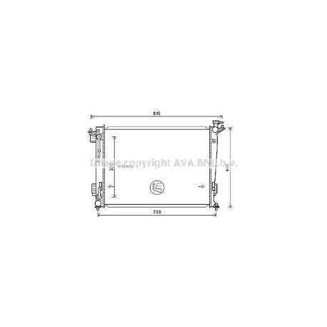 Радиатор охлаждения двигателя AVA QUALITY COOLING HY2372. Фото 1 HY2372