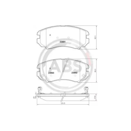 Колодки тормозные дисковые комплект A.B.S. ABS 37423. Фото 1 ABS 37423