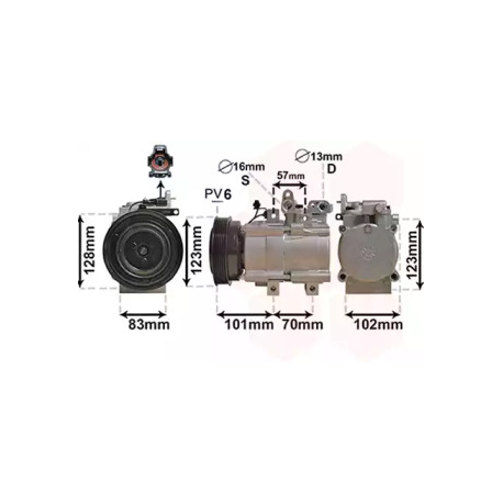 Компресор кондиціонера Van Wezel VZ 8200K219. Фото 1 VZ 8200K219