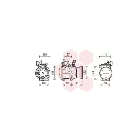 Компресор кондиціонера Van Wezel VZ 8300K145. Фото 1 VZ 8300K145