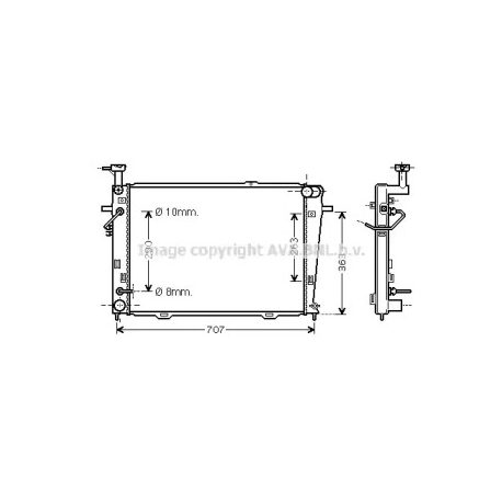 Радиатор охлаждения двигателя AVA QUALITY COOLING HY2127. Фото 1 HY2127