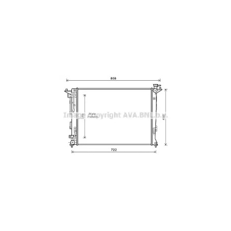 Радіатор охолодження двигуна AVA QUALITY COOLING HY2283. Фото 1 HY2283