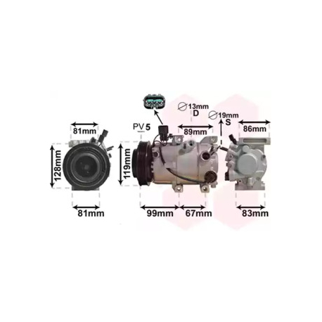 Компресор кондиціонера Van Wezel VZ 8200K414. Фото 1 VZ 8200K414