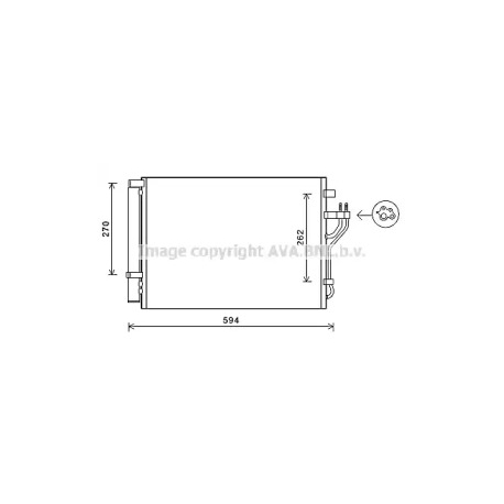 Радіатор кондиціонера AVA QUALITY COOLING HY5280D. Фото 1 HY5280D