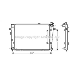 Радіатор охолодження двигуна AVA QUALITY COOLING