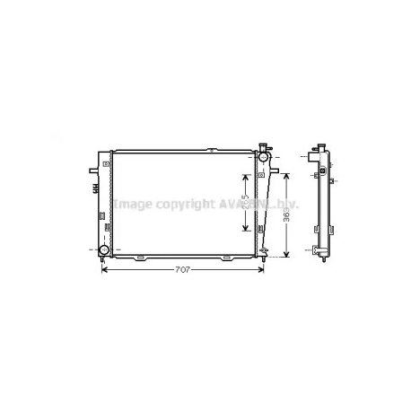 Радіатор охолодження двигуна AVA QUALITY COOLING HY2126. Фото 1 HY2126