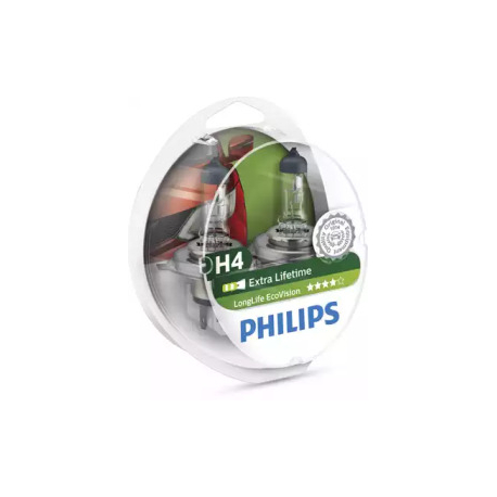 Лампочка H4 (P43t-38, 60/55 Вт, 12 V) PHILIPS PH 12342LLECOS2. Фото 1 PH 12342LLECOS2