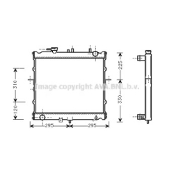 Радіатор охолодження двигуна AVA QUALITY COOLING