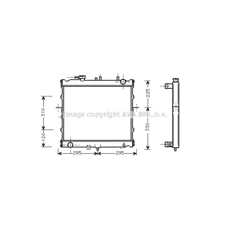Радиатор охлаждения двигателя AVA QUALITY COOLING KAA2022. Фото 1 KAA2022