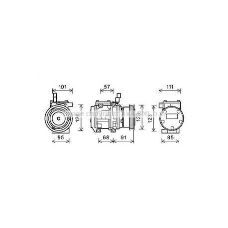 Компрессор кондиционера AVA QUALITY COOLING KAAK145. Фото 1 KAAK145