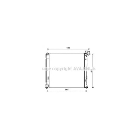Радіатор охолодження двигуна AVA QUALITY COOLING HY2284. Фото 1 HY2284