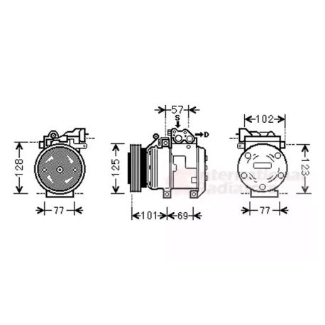 Компресор кондиціонера Van Wezel VZ 8200K208. Фото 1 VZ 8200K208